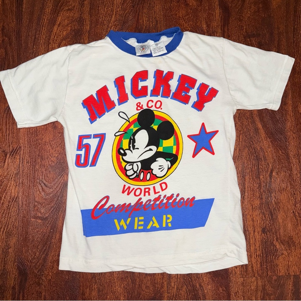 Vintage Mickey & Co. Kids White Graphic Tee